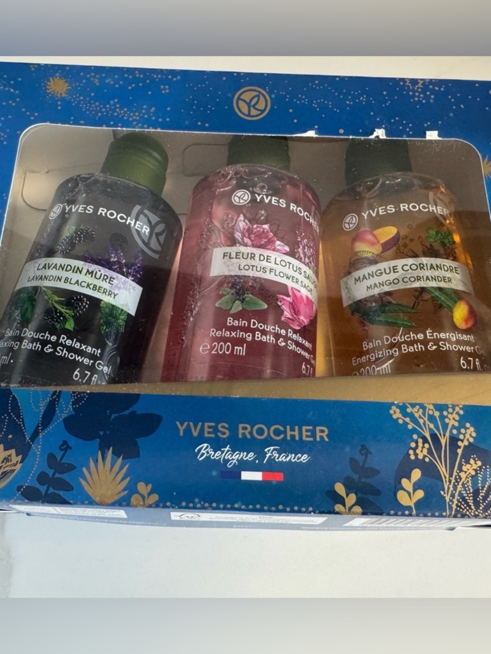 Yves Rocher Bath & Body Set of 3 gels in gift box